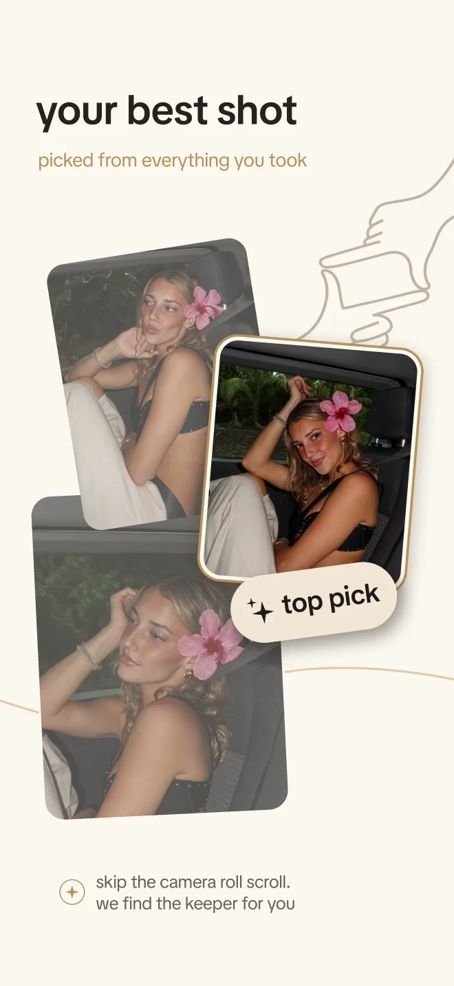 App Store screenshot: your best shot, picked from everything you took
