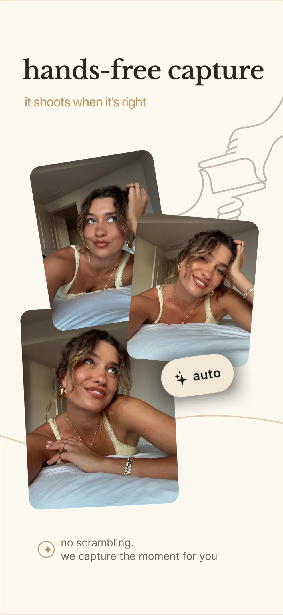 Hands-free capture takes the photo when the moment is right